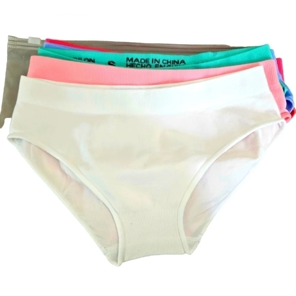 GIRLS Comfortable Seamless Underwear Hipster Panties Multipack